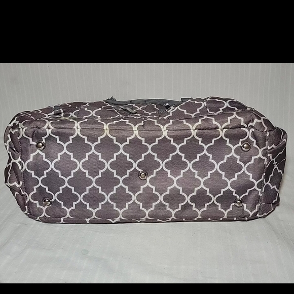 JJ Cole Collection Infant Baby Satchel Diaper Bag Stone Arbor Tote EUC - Picture 10 of 11